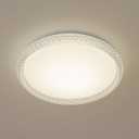 16 Inch Crystal Dimmable LED Flush Mount Light Fixture, 24W Super Bright Modern Lamps, 3000K/4000K/5000K Adjustable Ceiling Lights for Bedroom, Kitchen, ETL Listed