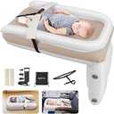 PAHTTO Inflatable Airplane Bed for Kids, Portable Toddlers Airplane Blow Up Matrress for Travel, Inflatable Baby Bed Mattress with Hand Pump, Toddler Travel Essentials