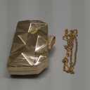 Gold Evening Bag,Geometric Evening Clutch,Metallic Gold Bags,Evening Bags for Wedding, Party&Formal Evening