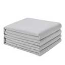 FreshCulture Twin Flat Sheets Only 2 Pack - Hotel Quality Flat Bed Sheets - Brushed Microfiber - Ultra Soft & Breathable - Wrinkle-Free - Easy Care - Flat Sheets Only Twin Size (Light Grey)