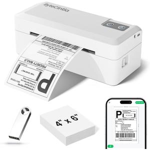 ByteCintia Bluetooth Thermal Shipping Label Printer, 4x6 Shipping Label Printer for Small Business, Support Android, iOS, Windows & Mac, Works with Amazon, Ebay, Shopify, Etsy