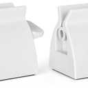 2pcs Rolling Tube Toothpaste Squeezer Toothpaste Seat Holder Stand for Bathroom AccessoriesMilky
