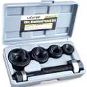 Lichamp Manual Knockout Punch Kit, Heavy Duty Metal Sheet Knock Out Box Hole Cutter Conduit Punch Driver Die Set