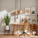 3-Pack Wood Plant Stands Indoor, Single Plant Stand for 6-12 Inch Pots, Mid-Century Modern Plant Stool, Tall Plant Stand for Large Plants Perfect Fit for Living Room, Balcony, Office