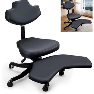 Neoflavie Ergonomic Meditation Chair-Cross Legged Office Chair with Wheels-ADHD Desk Chair for Adults, Adjustable Height Office Chair, Flexible Design Kneeling Chair for Fidgeting, Home and Office Neoflavie Ergonomic Meditation Chair-Cross Legged Office Chair with Wheels-ADHD Desk Chair for Adults, Adjustable Height Office Chair, Flexible Design Kneeling Chair for Fidgeting, Home and Office