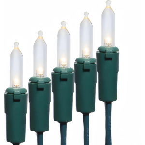 100 LED Warm White Christmas Lights, Commercial Grade Green Wire String Lights 35 Ft, for Indoor Outdoor House, Garden, Patio.