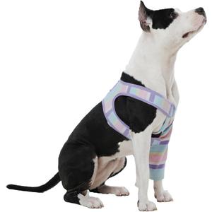 ROZKITCH Dog Sleeves for Wounds Front Legs Right Left,Striped Leg Protector Prevent Licking Scratching Chewing Bandages, Stretchy Elbow Cover for ACL CCL Arthritis Stripe M