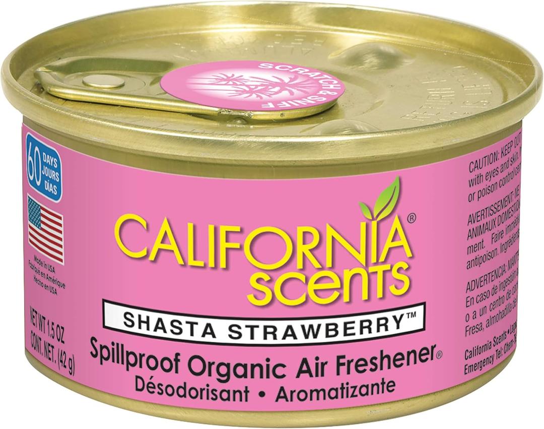 California Scents Spillproof Can Air Freshener Eco-Friendly Odor Neutralizer for Home, Car, & Much More, Shasta Strawberry