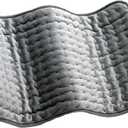 Electric Heating Pad, XL Heating Pads for Back, Neck, Shoulder Pain Relief, Portable Heating Pad for Christmas Gifts for Women, Mom, Wife, Parents (12" x 24", Slate Grey)