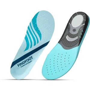 Hard and Durable Orthopedic Arch Support Shoe Insoles for Foot (Blue, 10)