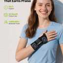 Rakiie 2 Pack Carpal Tunnel Wrist Braces, Adjustable Wrist Support Splint for Night Sleep & Daytime Working, Hand Braces Pain Relief for Arthritis, Typing & Pregnancy, Men & Women (Gray, M)