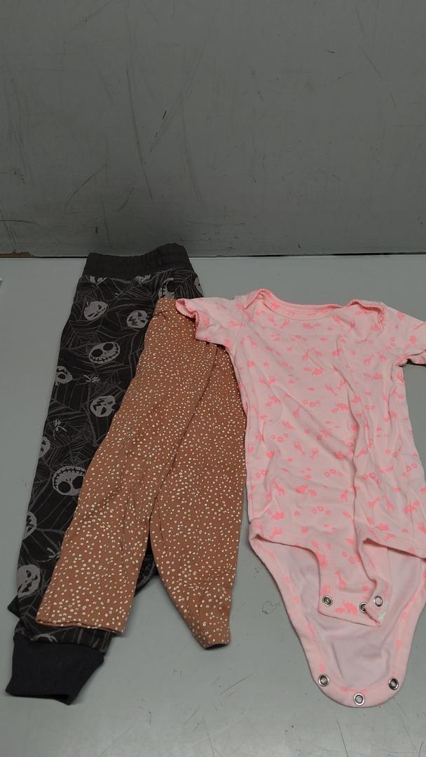 Body suit pink-24M, Pants Brown-18M and gray-2T