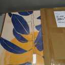 Framed Abstract Boho Blue Yellow Canvas Wall Art for Living Room, 24x36 In