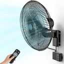 Ehiair 18" Wall Mounted Fan with Thermostat & Remote, Oscillating Fan