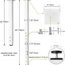 QLLY Adjustable Square Table Leg, 24-40 inch, 60-100cm, Home Office Custom DIY Table Legs, Furniture Leg Set (4, White)