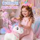 Unicorn Toys for Girls Age 4-6 Unicorns Gifts, Walking Talking Singing Interactive Unicorn with Light up Princess Cape, Remote Control Plush Unicorn Pet Care Toy for Toddler Girl Age 3 4 5 6