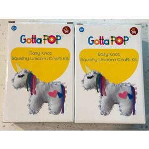 Gotta Pop easy knot squishy unicorn craft kit 2 set