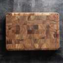Ironwood Gourmet Large End Grain Prep Station Acacia Wood Cutting Board, 14 x 20-Inch, Brown