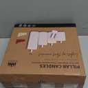 Flameless Candles, 4 Pack Battery Operated Candles with Remote, Real Wax LED Fake Candles with Timer Flickering for Christmas Wedding Home Party D3 H 5" 6" 7" 9" White