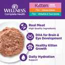 Wellness Complete Health Pate Variety Pack Kitten Canned Wet Cat Food, Natural, Protein Rich, Grain Free, Whitefish and Chicken Recipes, 3 oz, Pack of 12 Cans (EXP 09/25/26)