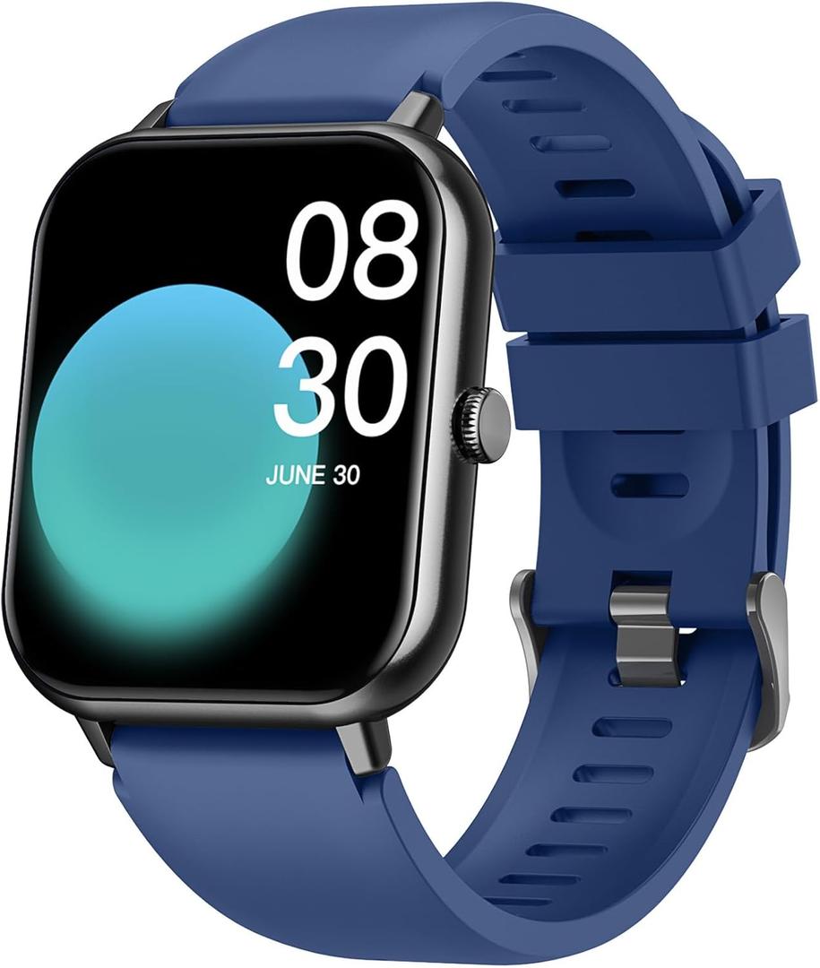 Smart Watch for Women Fitness Tracker: Blue Smartwatch with Bluetooth Call Blood Oxygen Blood Pressure Monitor Compatible with Android Ios 100+ Sport Modes Heart Rate Step Counter Waterproof Ip67