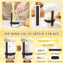 Sourdough Starter Kit, Sourdough Bread Baking Supplies, Round & Oval Banneton Bread Proofing Basket, Bread Sling, Starter Jar, Dough Whisk, Scrapers, Stencils & Bag, Complete Sourdough Kit Gifts