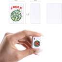 American Mahjong Tile Set, 166 Tiles, 4 All-in-One Mahjong Racks with Pushers, Mahjong Set with Green Bag for Beginners (Ma Jong, Mah-Jongg)