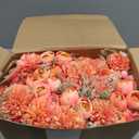 Tigeen Peonies Artificial Flowers Faux Roses Silk Flowers Hydrangea Artificial Bouquet for Wedding Table Centerpiece Floral Vase Home Office Bridal Decor(Watermelon Red,12 Bundles)