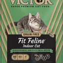 VICTOR Super Premium Cat Food  Grain Free, High-Protein Fit Feline - Dry Cat Food for Indoor Cats - 38% Protein, 16% Fat - for All Breeds and All Life Stages from Kitten to Adult, 5lb