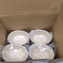 Dandat 6 oz Disposable Paper Bowls Bulk Small Bagasse Dessert Bowls for Ice Cream Soup Salad Pasta Party Supplies Picnic Banquet Barbecues Pet Food (Brown,500 Pcs)