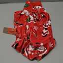 KYEESE Christmas Dog Pajamas Santa Claus Turtleneck Dog Pjs for Small Dogs Holiday Pet Onesie Soft Velvet 4 Legs Cozy Pet Sleepwear Warm Doggie Christmas Outfit, X-Large