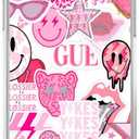 Pink Indie Aesthetics Hippie Collage Case Compatible with iPhone 12/12 Pro,Colourful Trendy Cool Teen Girl Case,Silicone Shockproof TPU Bumper Case for iPhone 12/12 Pro