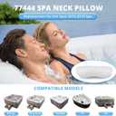 IWIWE 77444 1285201 Hot Tub Spa Head Rest Replacement Pillows Compatible with Hot Spring/Watkins/Hot Tub (2015-2019) Spa Neck Pillow Fits Hot Spot Relay Rhythm SX Tempo TX Head Rest For Hot Tub-4 Pack