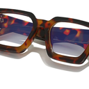 Livho Square Thick Frame Glasses for Women Men Fashion Blue Light Glasses Trendy Chic Computer Eyeglasses