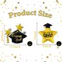 2 x 6Pcs Graduation Foil Balloons Include Black Grad Cap Balloon for Graduation Party Supplies, Grad Balloon Class of 2026, and College High School Graduations Party