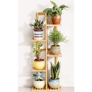 Bamboo 6 Tier 7 Potted Plant Stand