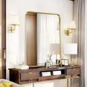 Bathroom Mirror Over Sink 24x36 Black - Framed Matte Bathroom Vanity Mirror, Wall Mounted Decor Mirror for Living Room, Restroom, Entryway, Hangs Vertically or Horizontally
