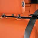 Car Seat Belt Fixer Adjustable Seat Belt Position Holder for Car Interior Prevent Neck Chafing Noise Reduction Seat Belt Organizer Clip for Comfortable Driving (Black 1 Pair)