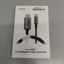 Acer USB C to DisplayPort Cable 6.6 FT (4K@60HZ 2K@165Hz), Type-C to DisplayPort Cord (Sturdy Aluminum, Plug & Play) Thunderbolt 3/4/5 Compatible with MacBook Pro/Air, iPhone 16 Pro/Max, XPS, Surface