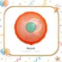 8Pcs Orange & Green Music Theme Balloons Set, Shiny Guitar, Disco Ball & Record Balloons, Life of a Showgirl Party Decorations for Music Birthday, Pop Star Singer Celebration