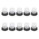 Saccgt 10pcs Circuit Breaker Waterproof Dust Cover with 12mm Bottom Diameter Silicone Flat Head Caps for KUOYUH 98 88 Series Plastic, As Pic Shows