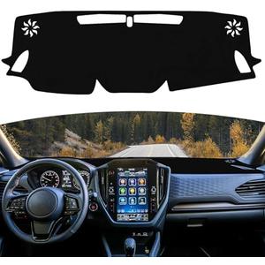 FormiPow Dash Mat for 2025 Subaru Forester, Non-Slip Dash Covers, UV Protection, Premium Suede, Car Dashboard Protector & Sunshield (Black)
