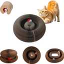 Magic Organ Cat Scratching Board with Bell-Ball, Durable Foldable & Reversible Infinity Style Interactive Kitty Kurlz Cat Scratcher for Indoor Cats Toy, Furniture Protector, Kitten Cats Accordion Toy