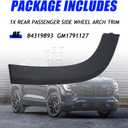 Rear Passenger Side Wheel Arch Trim for GMC Terrain 2018-2024 (AT4, Denali, SLE, SLT) – Durable Plastic Fender Flare Molding Replacement – Replaces GM1791127, 84319893