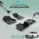 Original 2017-2025 2026 Q7/SQ7 Floor Mats & Cargo Liner for Audi Q7 All Model - Custom Fit All Weather TPE Floor Liners for Q7/SQ7 1st & 2nd Row & Trunk Mat Full Set Car Mats, Black