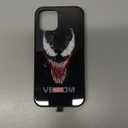 LED Light Up Case Compatible with iPhone Luminous Comic Anime Phone case Colorful Luminescent Fashion Luxury Tempered Glass Hybrid Phone Case Accessories for Men (Black, iPhone 13 Mini)