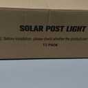 Solar Post Cap Lights, 12-Pack Upgraded Outdoor Deck Fence Post Solar Lights for 4x4 5x5 Wood/Vinyl Posts, IP65 Waterproof, 10-12 Hours Warm/Cool White Glow for Garden/Patio/Porch - Black