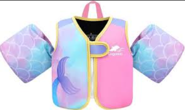 Vvinca Toddler Swim Vest for Kids 24-50lbs,Toddler Floaties Puddle Pool Float Jumper 24-30-50 Pounds for Girls Boys Ages 1-5 with Detachable Arm Floaties Adjustable Crotch Strap