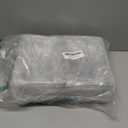 Haomian 50 Pcs Plastic 7 x 5 Inch ClamShell Takeout Trays Dessert Containers Plastic Hinged Food Container Disposable Clamshell Food Containers for Cakes Cookies Salad Bakery Supplies