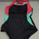 Tempt Me Women Athletic One Piece Swimsuits Sporty Racerback Bathing Suits Full Coverage Modest Swimwear, Small